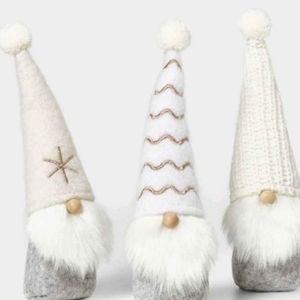 White Farmhouse Gnomes Set of 3 NWT